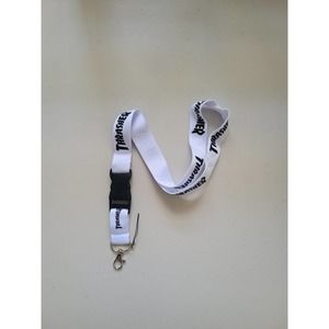 Awesome Clothing Brand Car Keys Holder Thrasher One Size White Lanyard & Clip